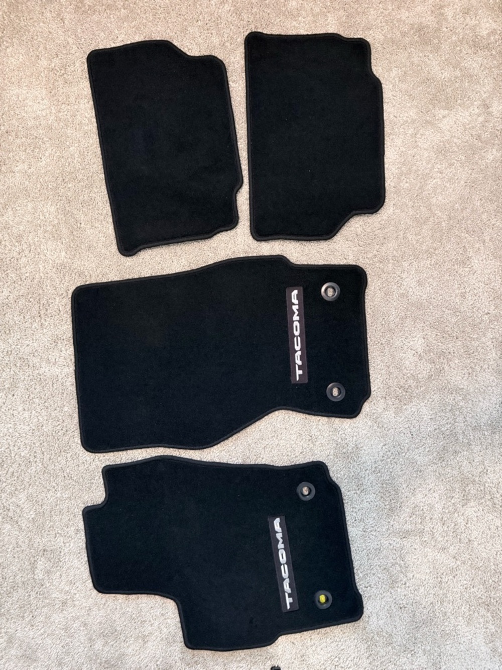 Toyota Tacoma Black Carpet Floor Mats - Set of 4